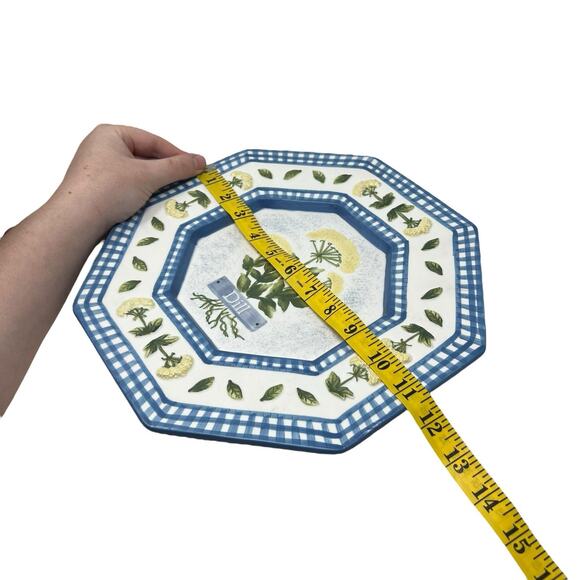 Yankee Candle Dill Herbs Decorative Plate Wall Handing Set Of 2 - Picture 10 of 10